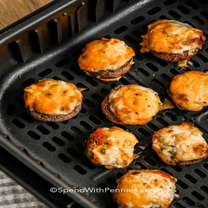 Stuffed mushrooms in the air fryer.